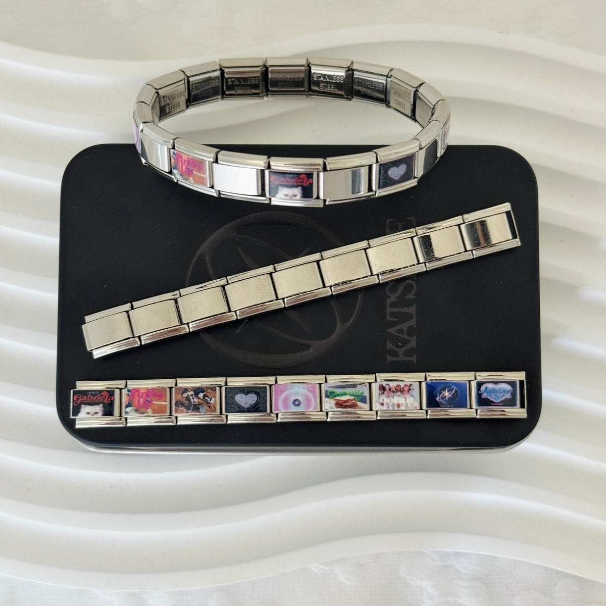 Katseye Album-Inspired Charm Bracelet-Custom Italian Charm Bracelet