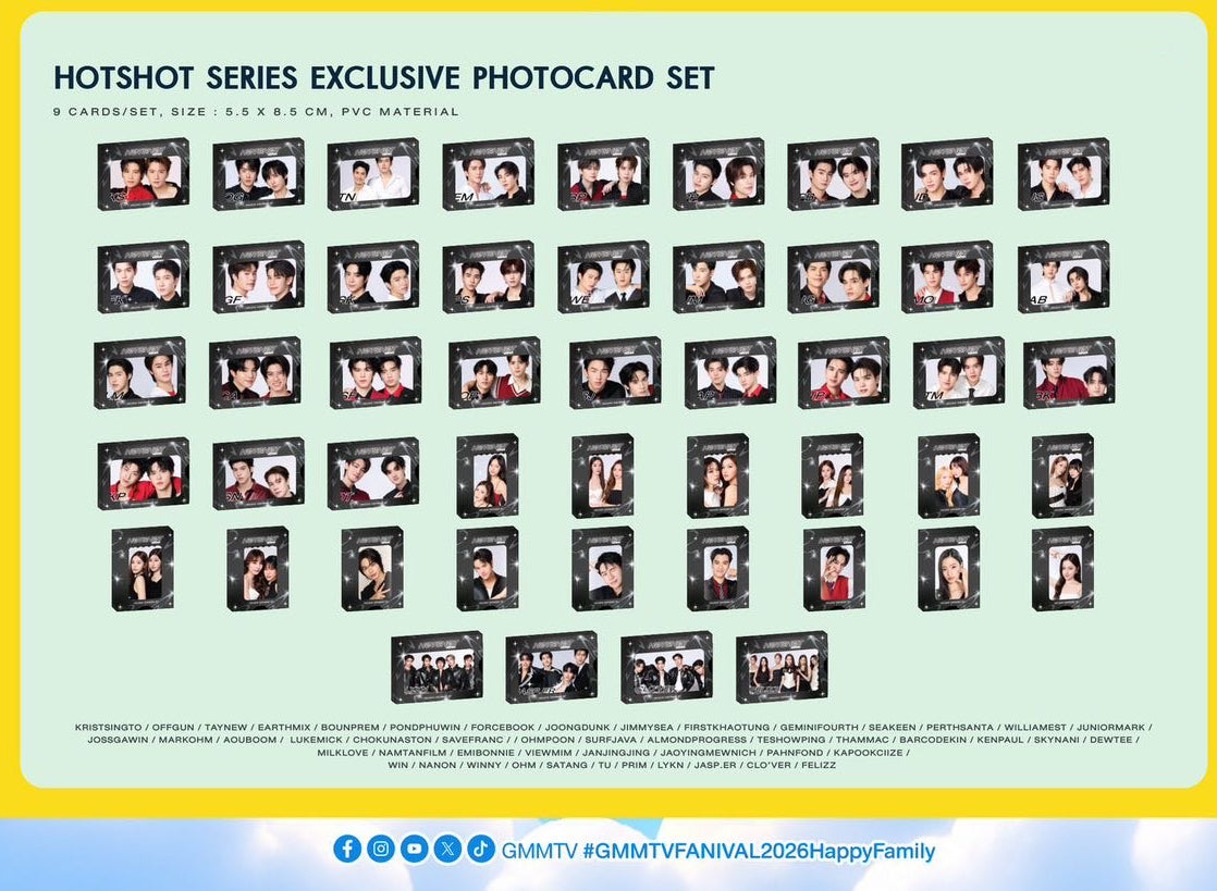 【PRE-ORDER】GMMTV FANIVAL 2026 HOTSHOT SERIES EXCLUSIVE PHOTOCARD SET