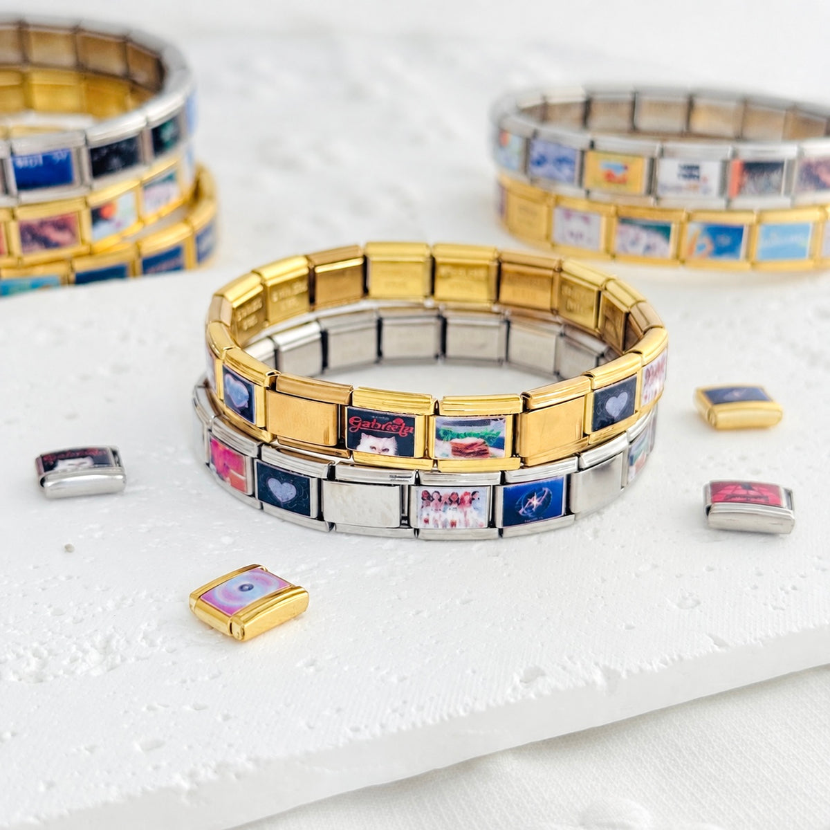 Katseye Album-Inspired Charm Bracelet-Custom Italian Charm Bracelet
