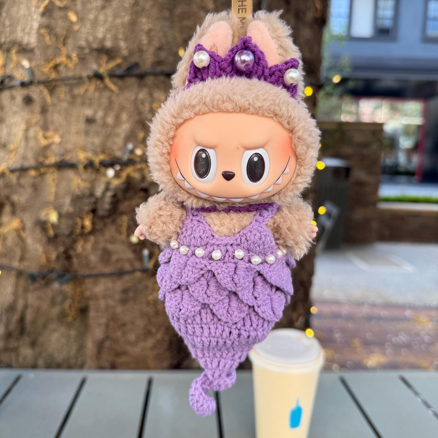 Handmade Crochet Custom Color Labubu Mermaid Clothes
