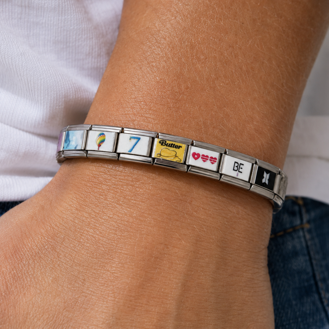 BTS Album-Inspired Charm Bracelet-Custom Italian Charm Bracelet