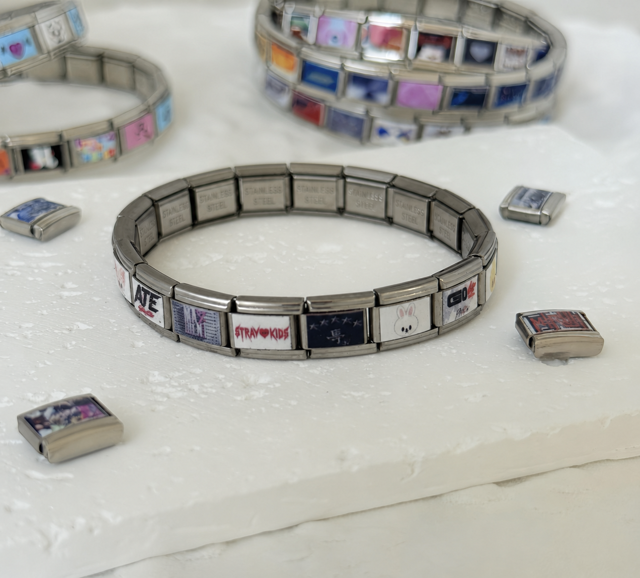 Stray Kids Album-Inspired Charm Bracelet-Custom Italian Charm Bracelet