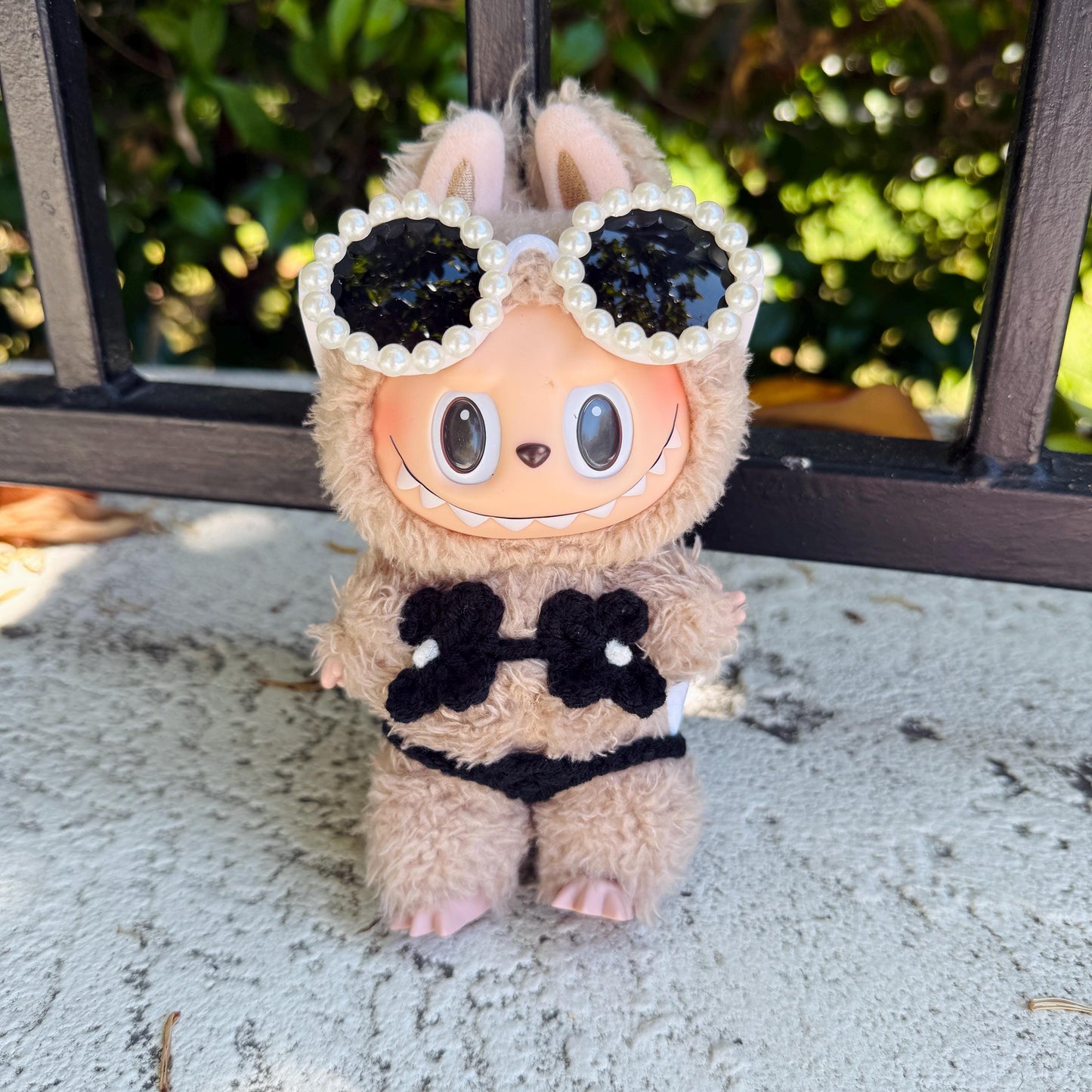 Labubu Crochet Bikini Clothes, Cute Labubu Sunglasses Accessories