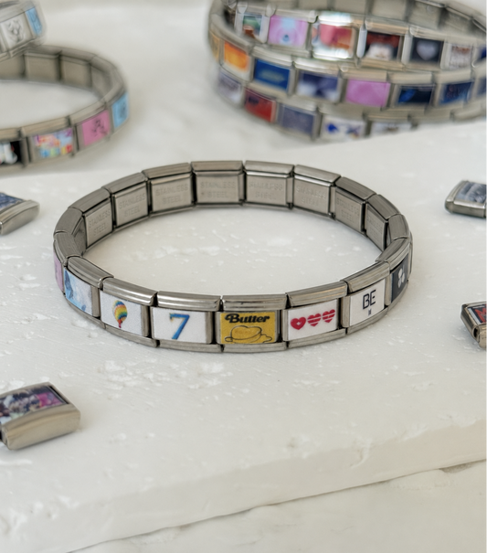 BTS Album-Inspired Charm Bracelet-Custom Italian Charm Bracelet