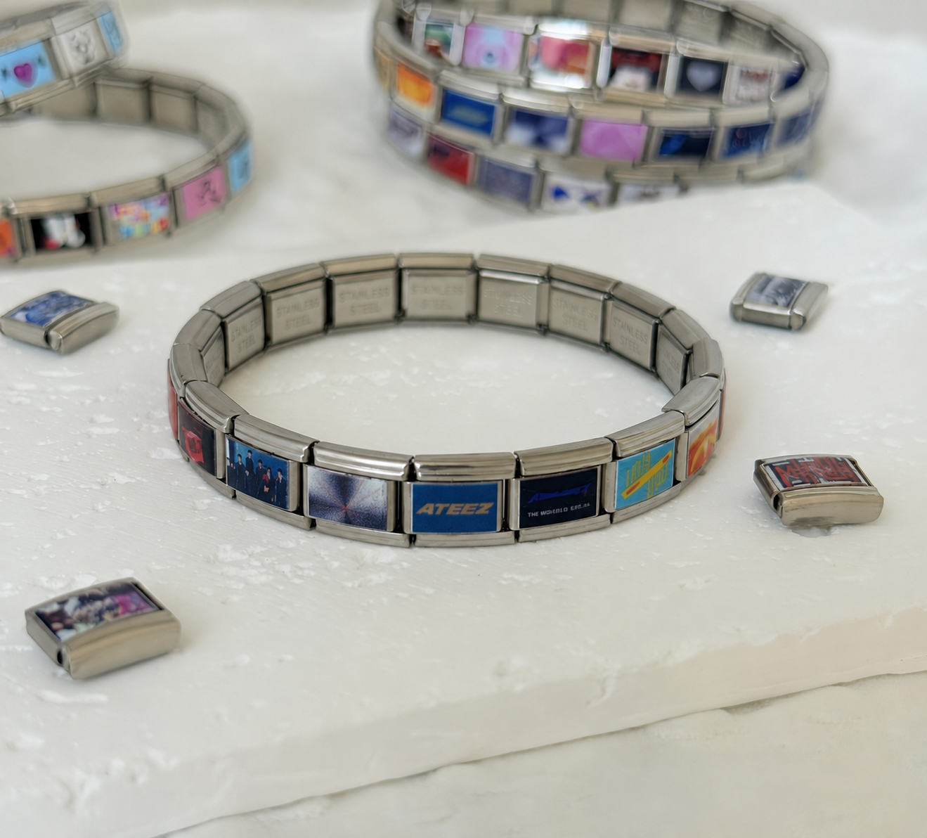 ATEEZ Album-Inspired Charm Bracelet-Custom Italian Charm Bracelet