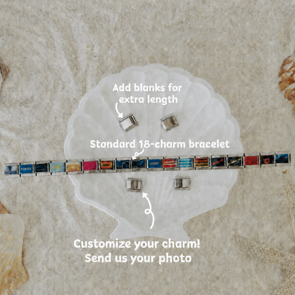 ATEEZ Album-Inspired Charm Bracelet-Custom Italian Charm Bracelet
