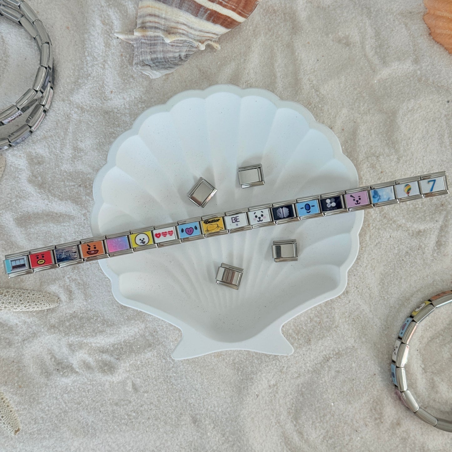 BTS Album-Inspired Charm Bracelet-Custom Italian Charm Bracelet