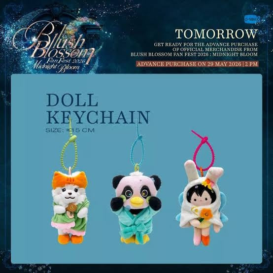 GMMTV 2026 BLUSH BLOSSOM FAN FEST DOLL KEYCHAINS