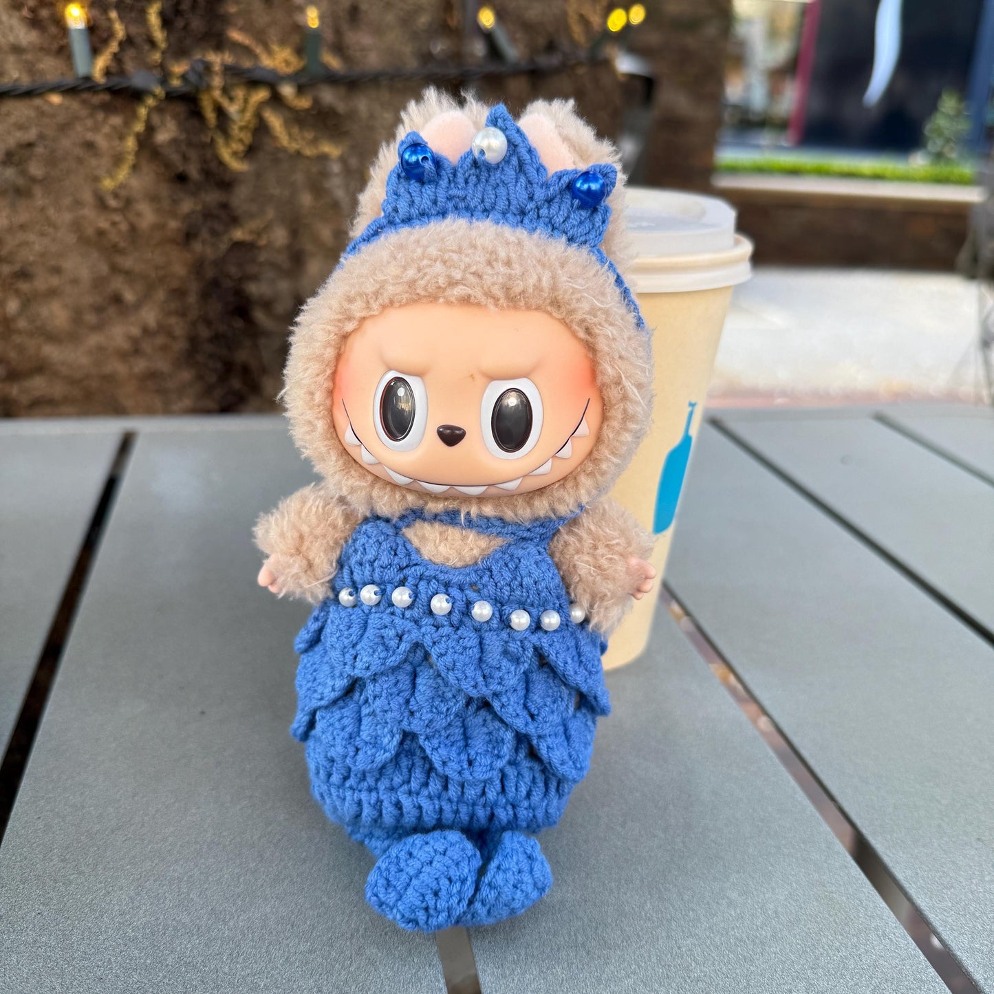 Handmade Crochet Custom Color Labubu Mermaid Clothes